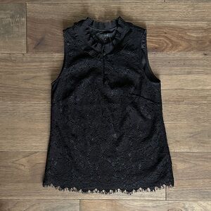 J.Crew Lace Ruffle Neck Blouse